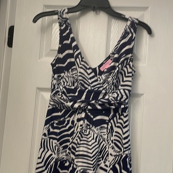 Lilly Pulitzer Sloane Maxi Dress Navy Umbrella Oh Cabana Boy - Picture 5 of 10